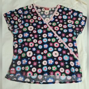 Dickies Blk/pink/multi Colored Top And Pants. Koi Navy/ Pink